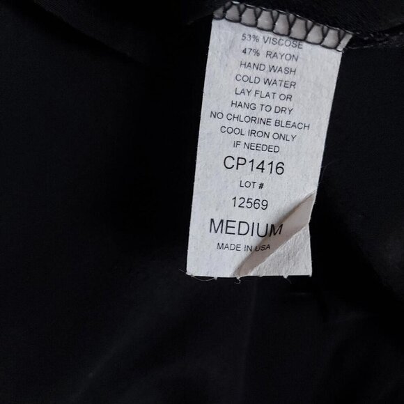 Elan Black Boho Blouse Tunic Minimalist Chic & Effortless Elegance Relaxed Fit - Picture 4 of 7